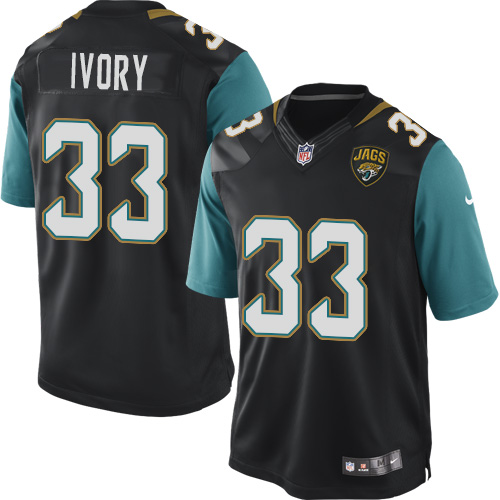 Men's Limited Chris Ivory Nike Jersey Black Alternate - #33 NFL Jacksonville Jaguars